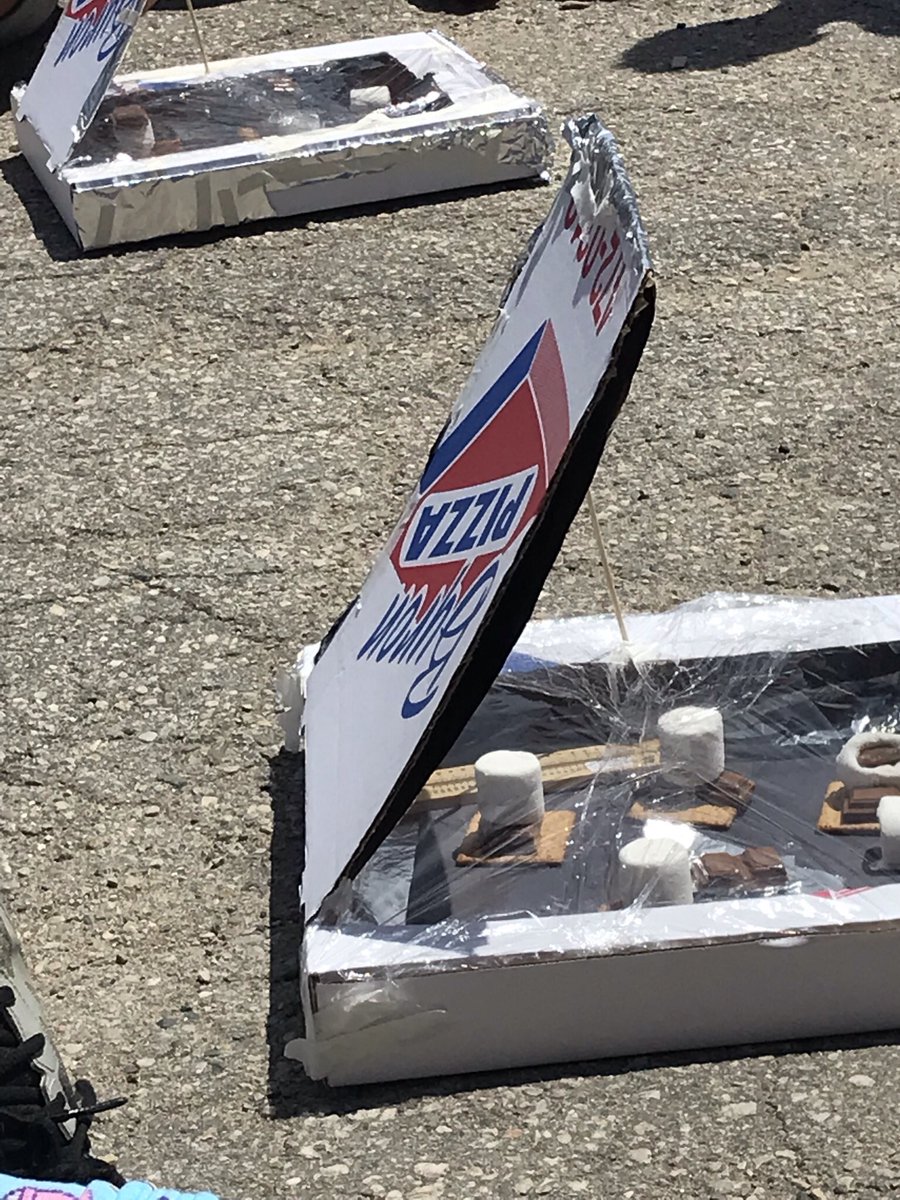 Solar oven smores. Temperature in ovens ranged from 76-96*C. About 30 minutes to have an ooey gooey treat. Still learning on 4th last day.