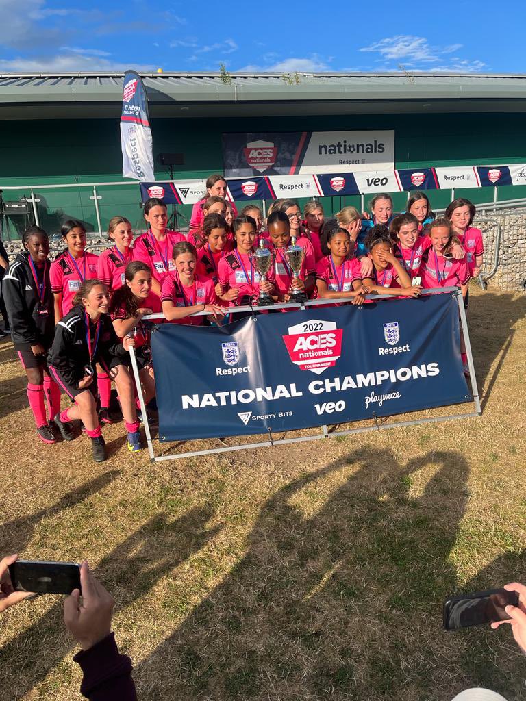 HaringeyGirlsAc's tweet photo. U14 and U16 National Champions! What a day at the @ACESfootballUK. 6 national titles in total for Haringey! Couldn’t ask for more from every girl! https://t.co/ILg6nYBTZm