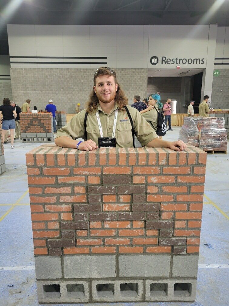 dfranzen32's tweet photo. The results are in…..we are extremely proud of Jacob Hudson and Abigail Humphrey for this accomplishment at the National Skills USA competition. 
Jacob - Masonry - 4th in the country!
Abigail CPR/First Aid- 31st in the country. 

Great job to this Proud Working Man and Woman! https://t.co/JjeszpciMH