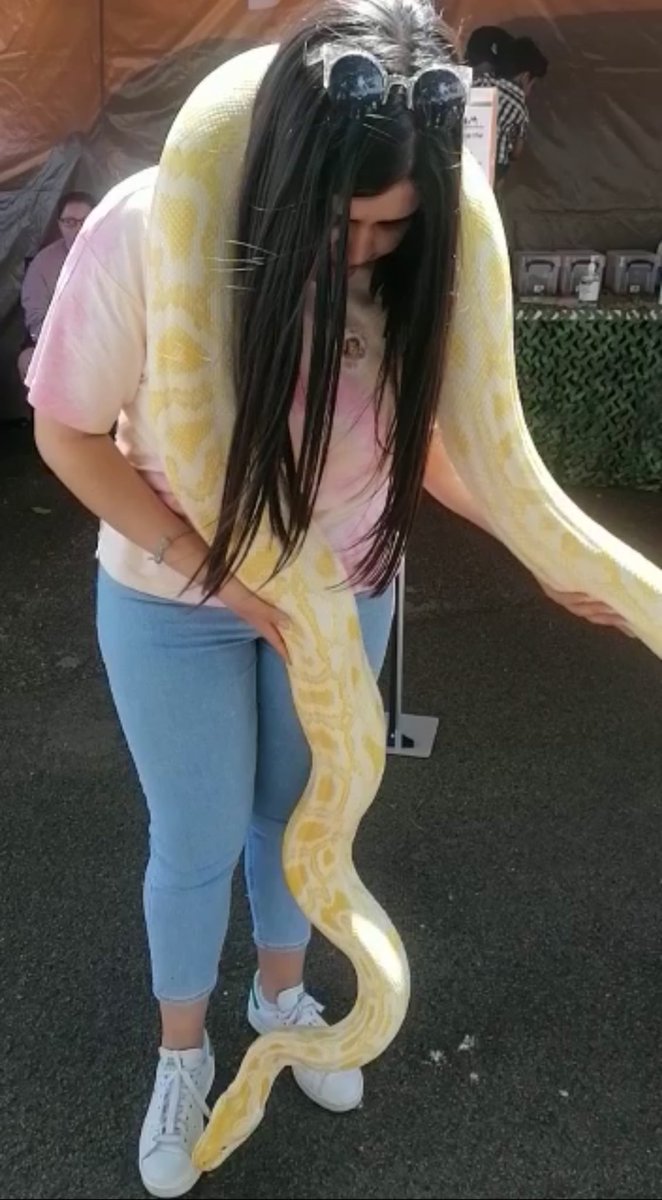 mariamx404's tweet photo. #DoneandDone! Making friends with this python cutie to end the @LeadConnectCare festival. Grateful for everyone who came along today, those holding a stall and those delivering activities #LLRICS #StayKindLLR #DreamTeam @LLRAcademy @binakotecha_ @cornish_bryany @FionaKilpatrick https://t.co/qsQjyKMWlY