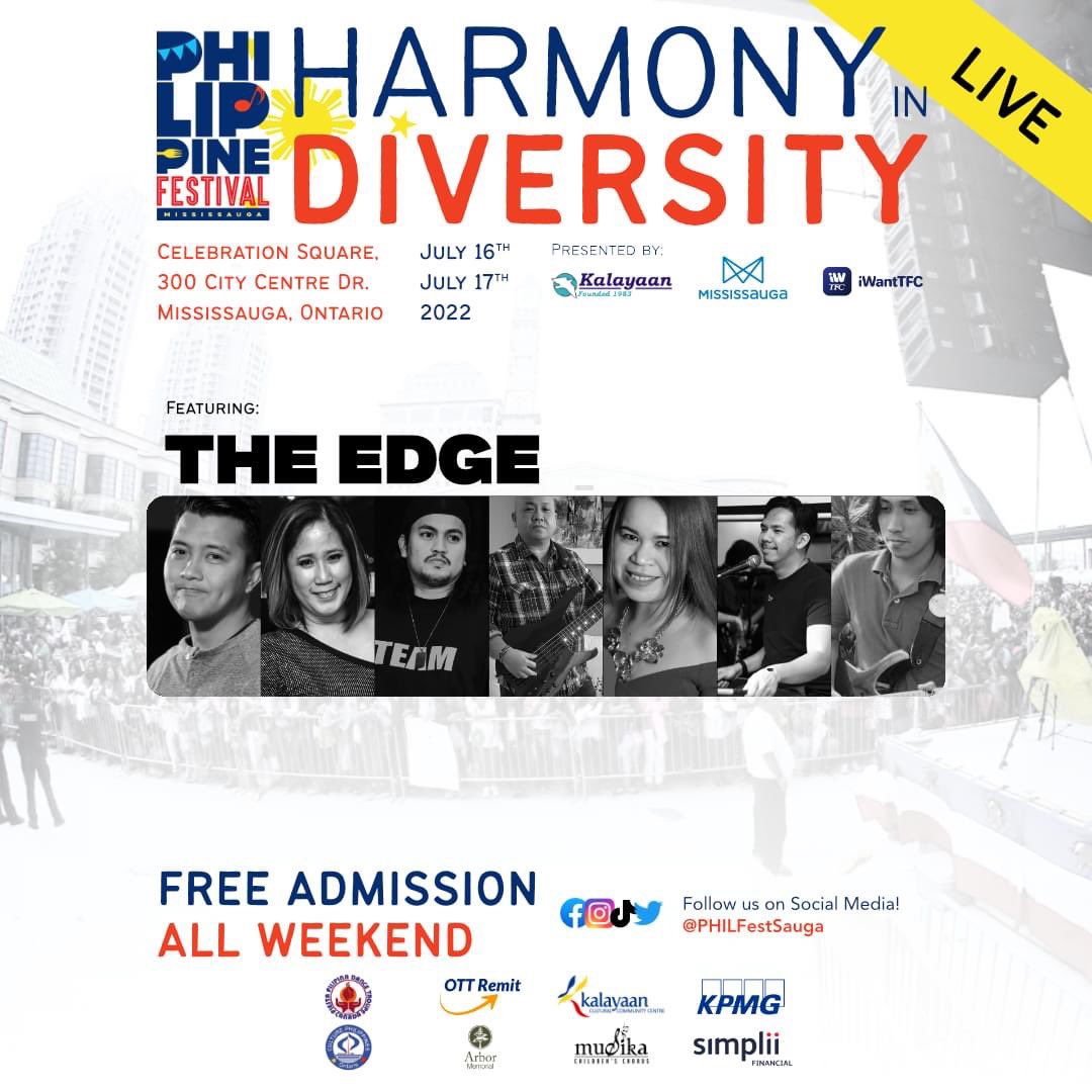 PhilFestSauga's tweet photo. ARTIST SPOTLIGHT:  THE EDGE

Sharp, dominance, authority, few words that describes their personalities. 
Composed of 7 talented artists - Ice, Grace &amp; Marivic together with rhythm section: Rodel (keyboardist) Edu (Lead Guitarist) Ken (Drummer) &amp; Not (Bassist). https://t.co/XiKi2GbVPF