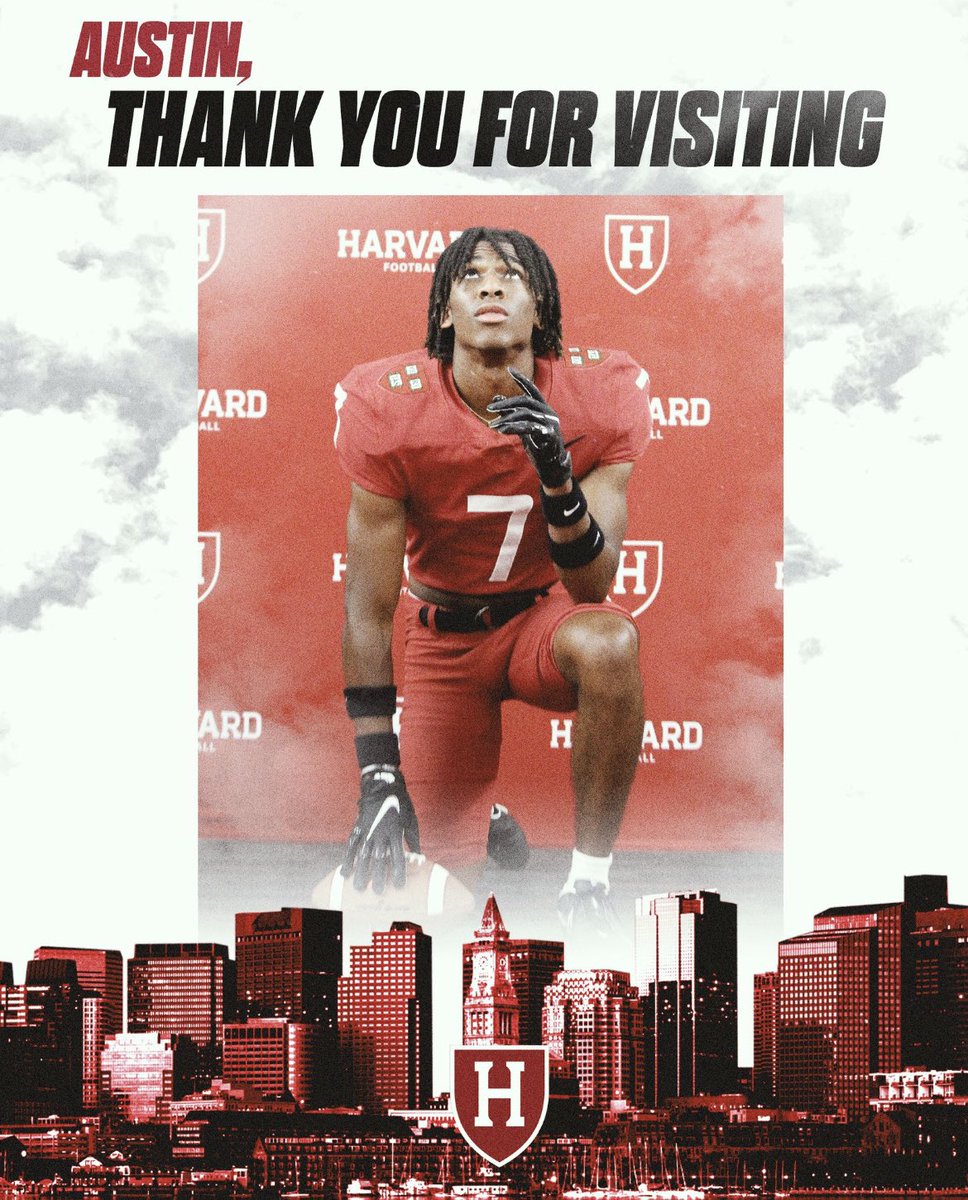 austin1guillory's tweet photo. Harvard Official Visit ❤️🖤 @Coach_Poppe @CoachFucillo https://t.co/xp1m2iaCxM