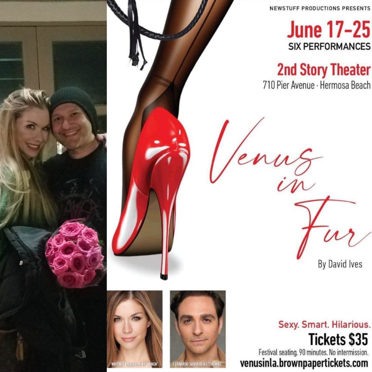 neildmonte's tweet photo. VENUS IN FUR - CLOSING NIGHT TONIGHT!!!!! Starring my friend @whitneyander5on is very well acted and we laughed our asses off! Get your tix here and enjoy before it is gone: https://t.co/ncCtuwPygw
#tickets #play #supportartists #SaturdayMotivation #saturdaynight #datenight #fun https://t.co/HP3xbqkFyL