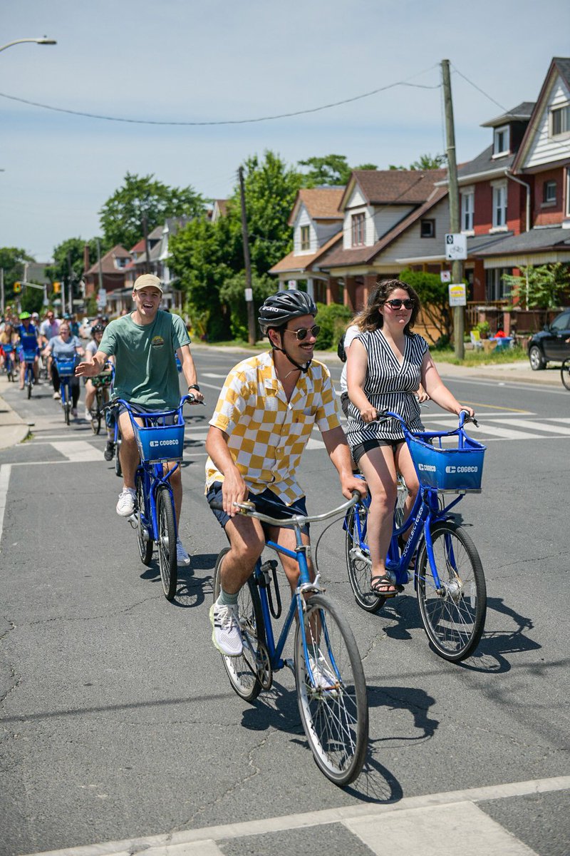 Bike gang coming! Huge thx to everyone who rode with us today to The Rally Market🚲 @hamontbikeshare🤝. #arkellsrally