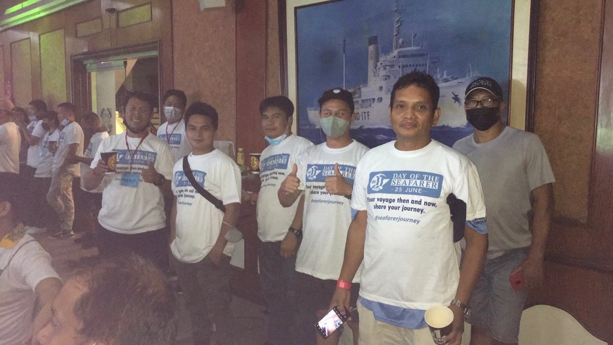 ITFglobalunion's tweet image. Fantastic to see so many #ITFSeafarers unions  #DayoftheSeafarer events taking place today across the world.

In the Philippines, ITF affiliate AMOSUP ran an acoustic music night for seafarers &amp;amp; their families. A great way to celebrate together. #SeafarerJourney #WeAreITF @IMOHQ