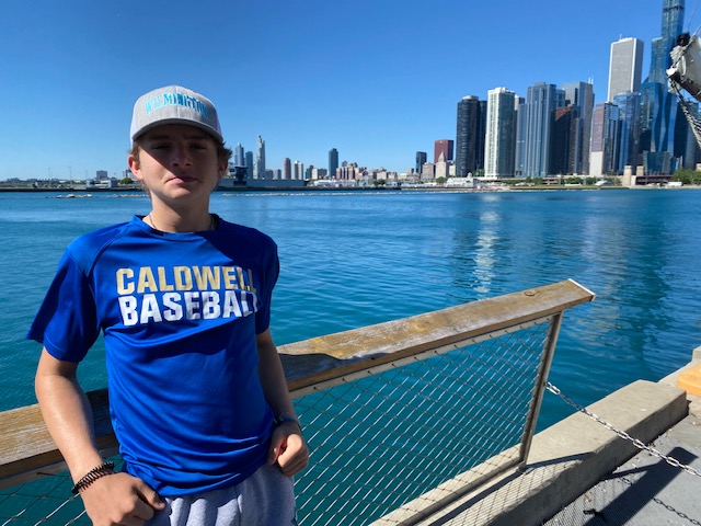 CaldwellGso's tweet photo. Where in the World Are the Caldwell Eagles?
We found Spencer McBurney '25 flying the Caldwell Baseball colors recently in Chicago, Illinois, a city that loves its baseball!
Send your pictures wearing Caldwell spirit wear on your summer adventures to photos@caldwellacademy.org. https://t.co/i7M2jjUL95