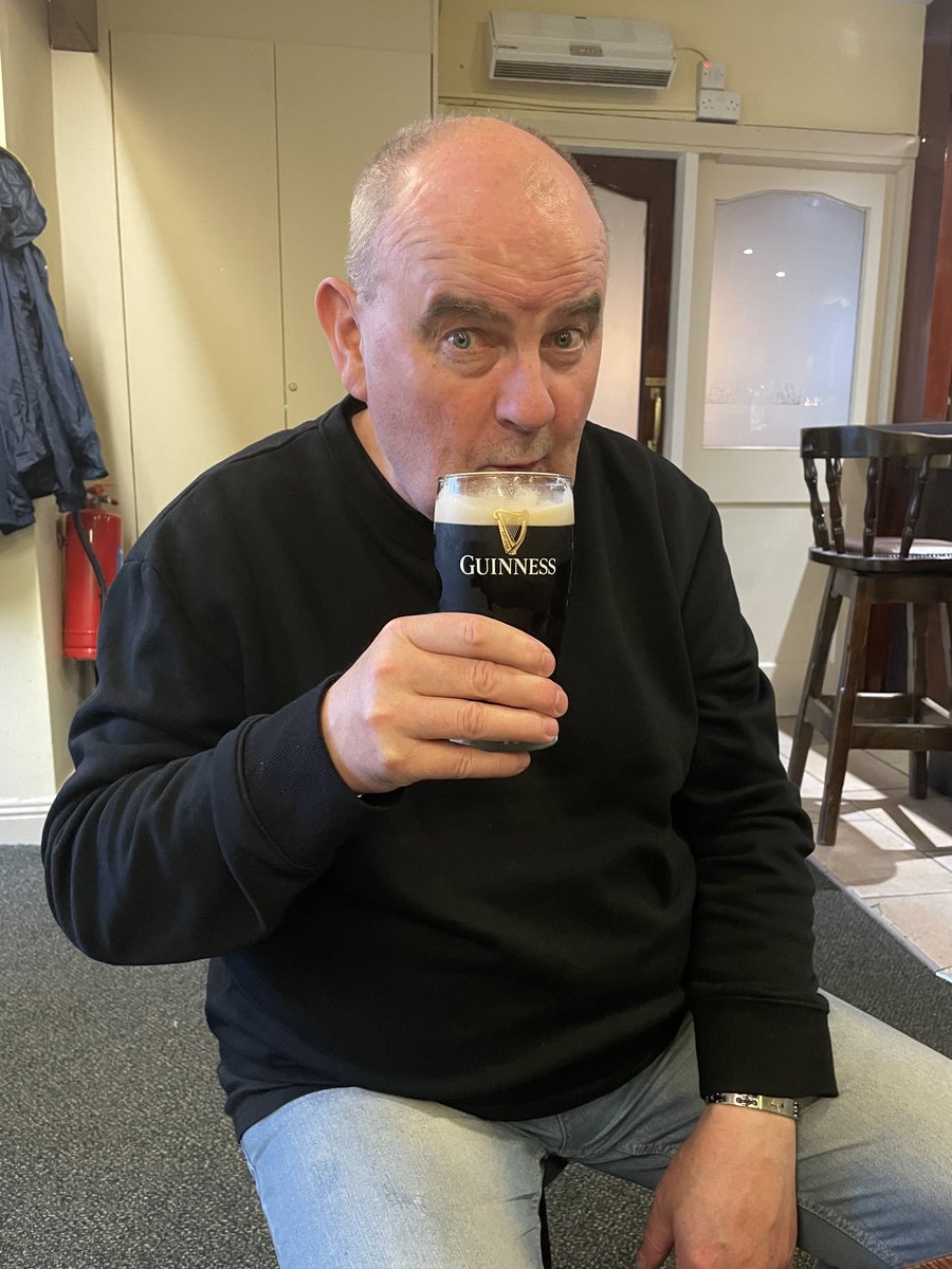 PaulaOCal's tweet photo. @GarethOCal is home and moistening his vocal chords ❤️ #heshome #liquidrefreshment #awesomedj 🍺 https://t.co/A4uXRcGNAX