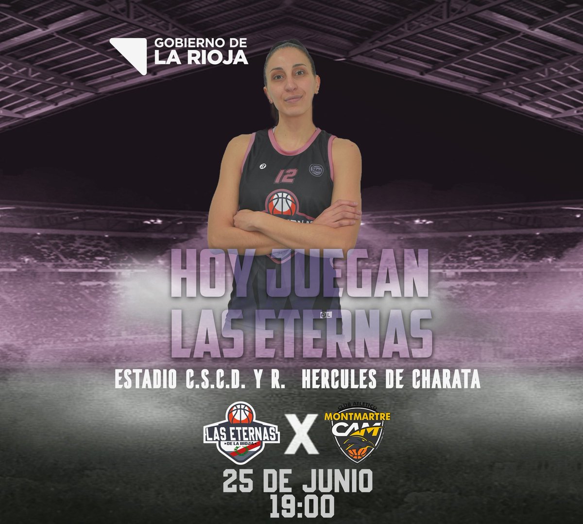 ¡DÍA DE JUEGO! 💜

🏆 <a href="/LigaFederalFem/">La Liga Federal Femenina</a>
🆚 Montmartre
🕐 19:00 horas
🏟 Estadio C.S.C.D y R. HERCULES
📍 Charata, Provincia de Chaco.
📱 @basquetpasstv
#siemprejuntas