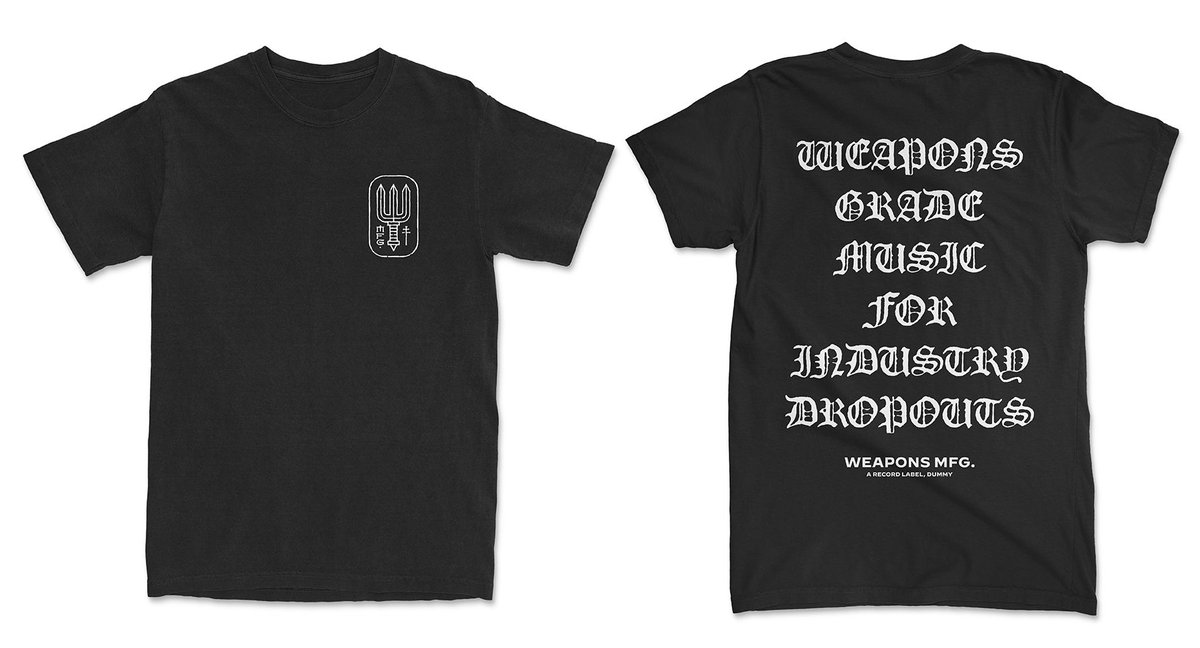 The first-ever Weapons MFG. shirt. LIMITED TO 100, this design will not be reprinted. Represent! DemonHunterLTD.com