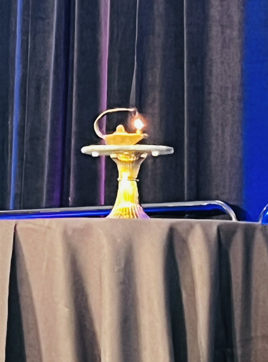aafcsCO's tweet photo. Opening General Session of @aafcs 113th Annual Conference complete w Betty Lamp and Colorado’s own Rob Van Dyke (okay, we’ll share him w NC 😉) serving as national president! 😊👏🏼🎉 🪔💙 #AAFCSac #sayyestoFCS https://t.co/GJU95fJbsS