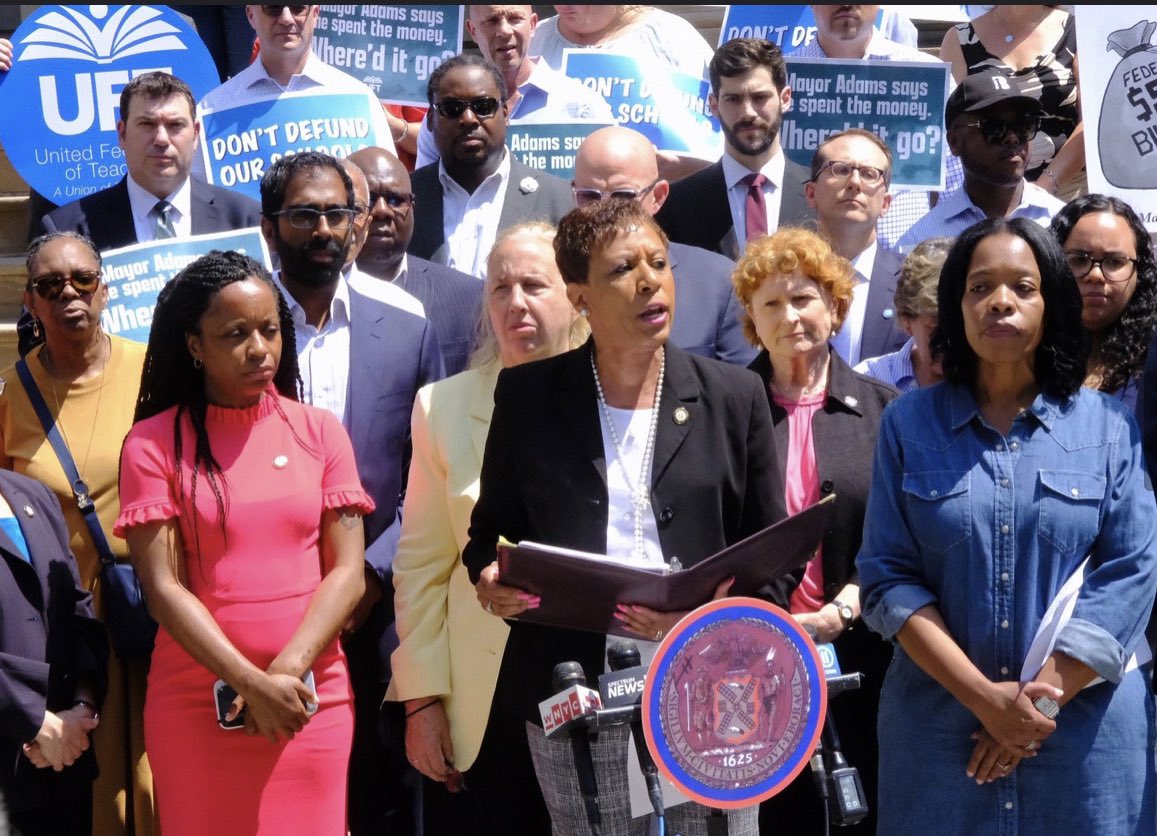 CMBrooksPowers's tweet image. Yesterday, I stood with my colleagues under the leadership of @NYCSpeakerAdams, @RitaJosephNYC &amp;amp; @galeabrewer to call on the @NYCSchools to provide answers to the their proposed right sizing and the impact it will have on schools across the city. The @NYCCouncil (1/3)