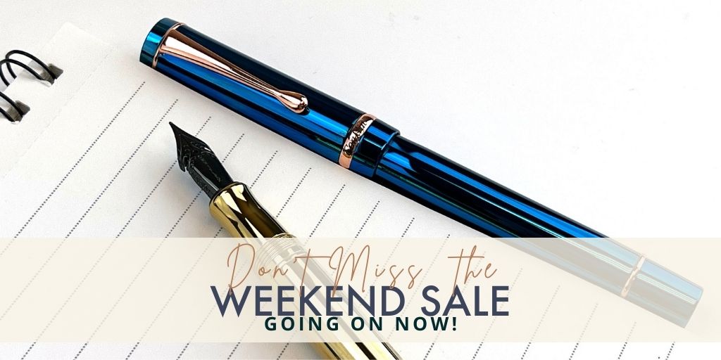 PenChalet's tweet photo. Don't miss great deals on great pens (like the Conklin Duragraph Metal fountain pens) during the Weekend Sale:
https://t.co/LVpqg1uCXw #fountainpen #conklinpen #conklinduragraph #duragraph #metalduragraph #fpaddict #pen https://t.co/BCPPoy7NGO