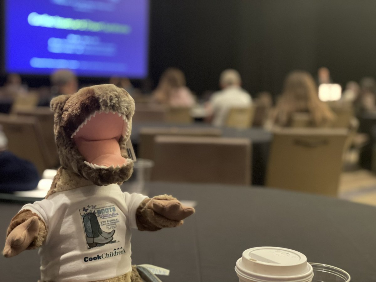 _katehintz's tweet photo. I’m so grateful to be carrying home a Build-a-Bear dino (yet to be named) to my daughter, courtesy of @Cookchildrens Hospital! They have been an amazing host and sponsor for this years Dravet conference @curedravet #DSFinDFW #dravetsyndrome https://t.co/fMOZqO7FTl