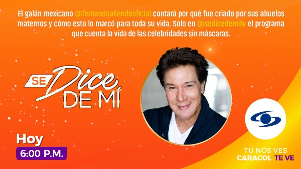 La vida de #fernandoallende es como de novela. Descúbrala en <a href="/SeDiceDeMi/">Se Dice De Mí</a>, el programa que cuenta la vida de las celebridades sin máscaras.
Está tarde a las 6:00 p.m por <a href="/CaracolTV/">Caracol Televisión</a> .