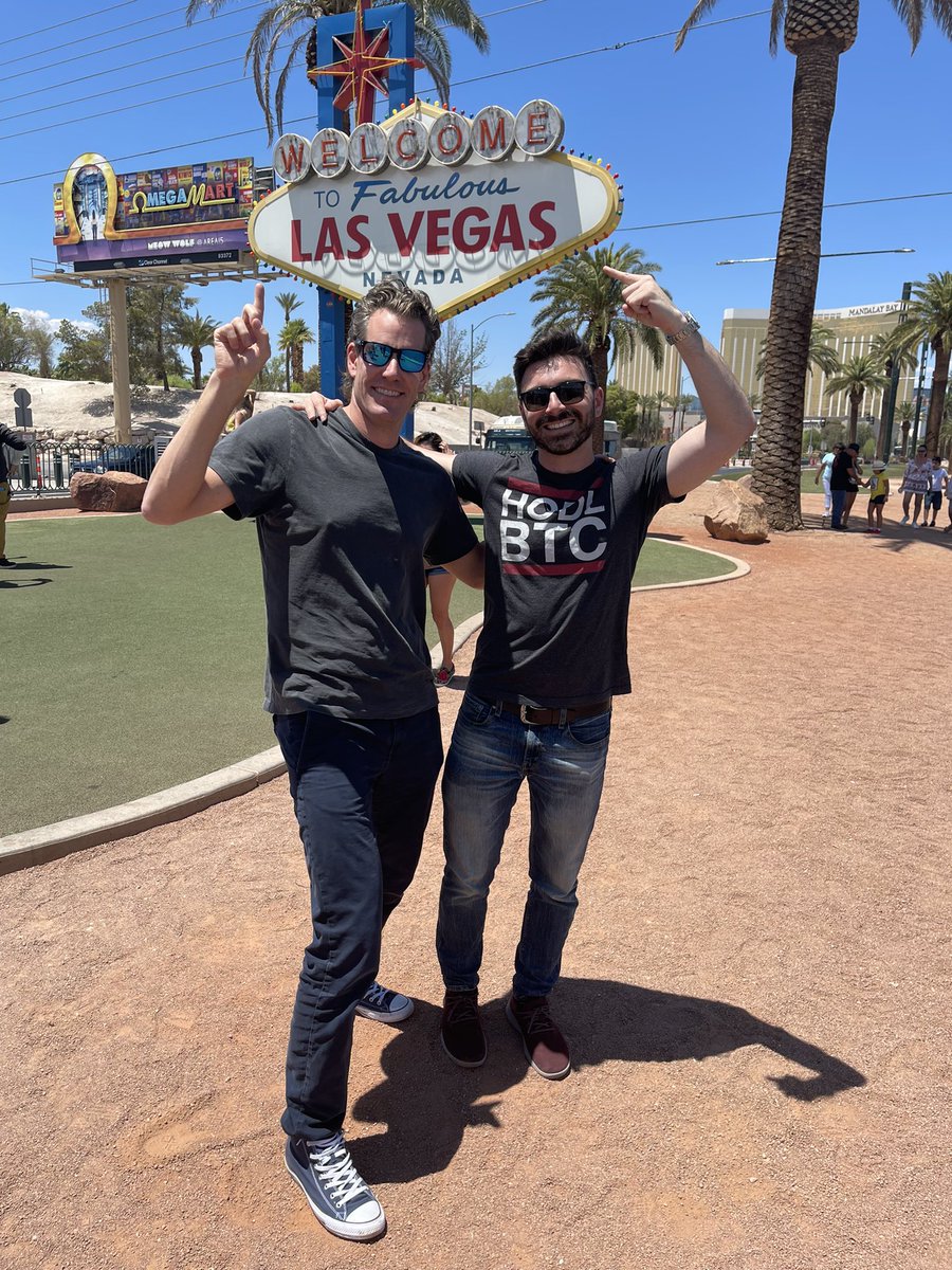 <a href="/cameron/">Cameron Winklevoss</a> <a href="/mikebonomusic28/">Mike ₿ono</a>  <a href="/MarsJunction/">Mars Junction</a> Vegas we have arrived see you at <a href="/BBowlVegas/">Brooklyn Bowl Vegas</a> tonight!!