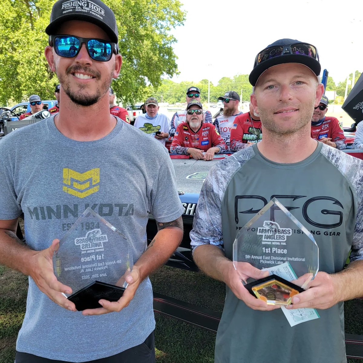 ArmyBassAnglers's tweet image. Congrats to the winners of the 2022 #ArmyBassAnglers  East Coast Invitational. What a great turnout--HOOAH! #SupportDefendFish
