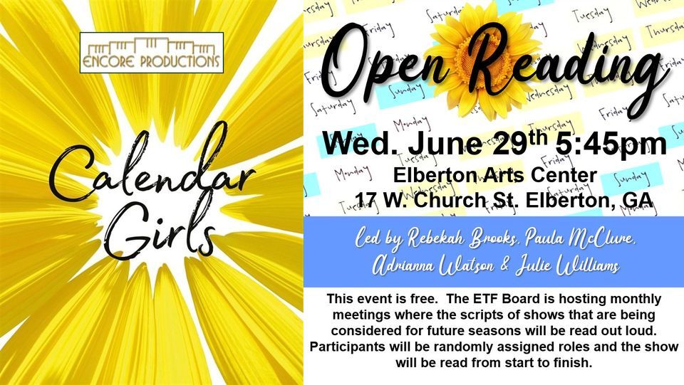 jbotosrealtor's tweet photo. Have you always wanted to get into acting? The Open Reading Monthly Series is a great way to learn about shows that are being considered for future seasons at the Elbert Theatre! 👉  https://t.co/mEHjCt3BEz 

📸 @Elberton Arts Center via Facebook

#openreading #theatre #ga #lines https://t.co/MtmoD1Esbq