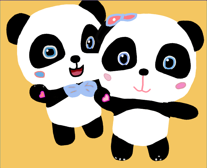 The happiness of pandas who have regained their nature..