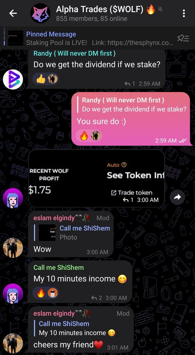 Our staking pool is live and it's complete madness! 

Link: thesphynx.co/pools/32520

Demand for $WOLF far exceeded everyone's expectations. 

You sure make money, with a pump.. but do you get recurring monthly income and extremely profitable staking pool? It's only with $WOLF!