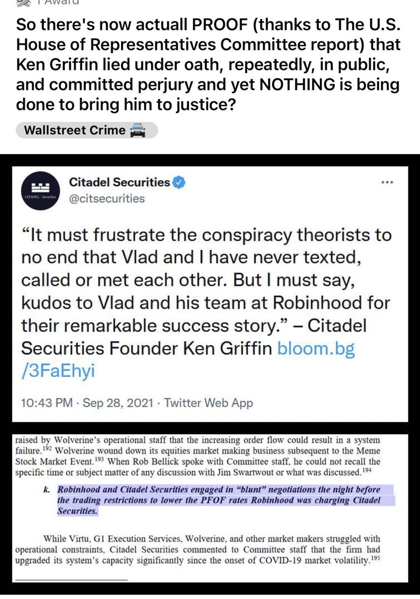 This Is Proof Citadel And Robinhood Engaged In Blunt Negotiations The Night Before Trading Restrictions! It’s Not A Coincidence When This Was Released So It Would Get Lost In The News After Roe Vs Wade was Overturned. #KenGriffinLiedUnderOath #VladTenevLiedUnderOath