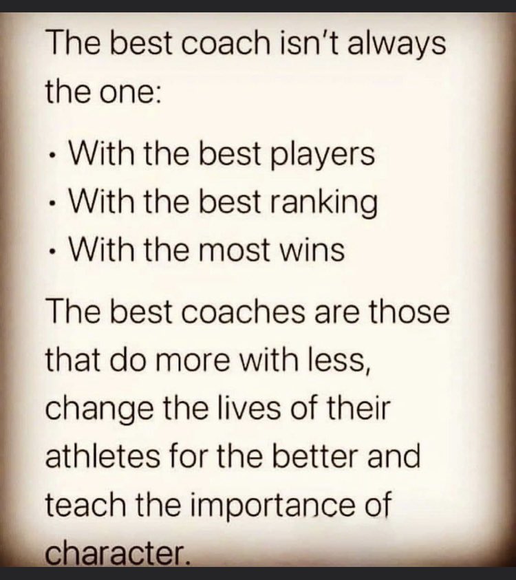 I’ve worked with several amazing coaches that have practiced this. Unfortunately, some parents have other priorities &amp; push good coaches out.
