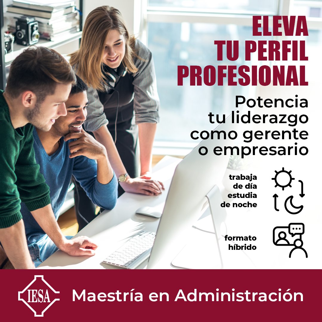IESA's tweet photo. Cambia tu mindset como líder y desarrolla habilidades en el área de negocios globales con el #MBAIESA. Ahora en formato híbrido, puedes cursarlo 100% online o disfrutar de algunas clases de modo presencial en nuestra sede principal.
Más información➡️https://t.co/LeQErC0T7W https://t.co/NNWC1H1jbv