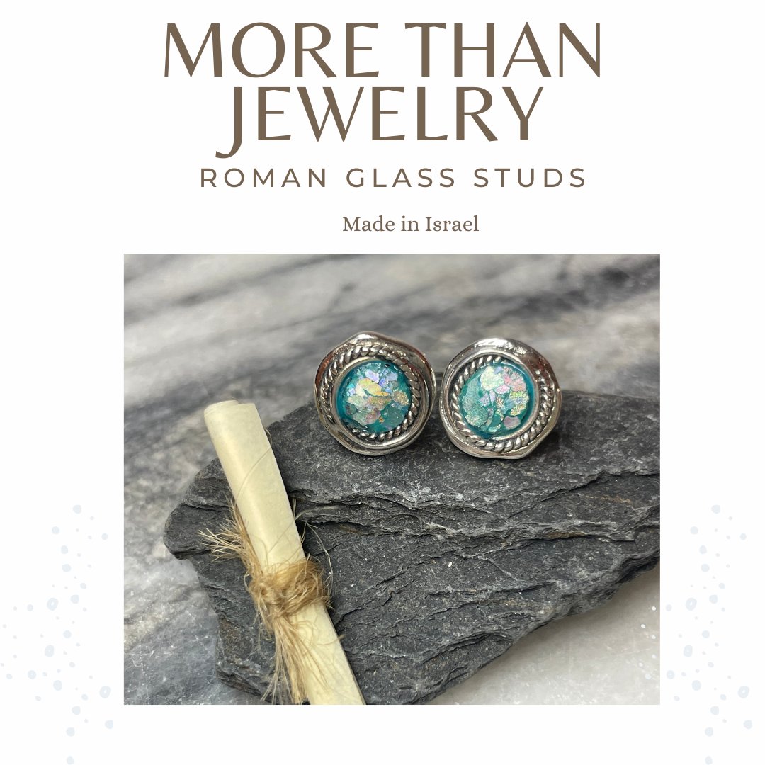 Classic. Meaningful. Unique. 

Cert of authenticity with each pair.

#christianjewelry #morethanjewelry #studs #meaningfuljewelry #christianbusiness #romanglass #handmade #madeinisrael