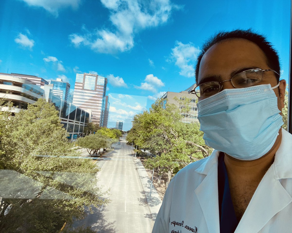 doctorpemm's tweet photo. #WeekendRounds | In these uncertain times, I continue to round on the inpatient wards b/c cancer/leukemia does not take a break just because it’s the weekend. And so, I will not either. Because at the end of the day #WeAreAllInThisTogether  #leusm #endcancer | @MDAndersonNews https://t.co/FkrWTl9FMY