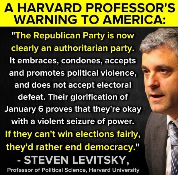 <a href="/AndyKimNJ/">Andy Kim</a> The Republican Party is dead now,  The imposters use the name because it gets more votes than calling it what it is. They can trick many more voters by using a familiar name, esp one with such an honorable pedigree. There is nothing honorable about this treasonous mob of liars.