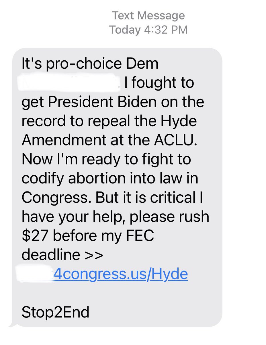 tomcsheppard's tweet photo. EVERYTHING can't be an opportunity for politicians to ask us for random amounts of money. Given what we are all dealing with right now, this is a bit perverse and creepy. #Stop2End https://t.co/Htw7hKkOSa