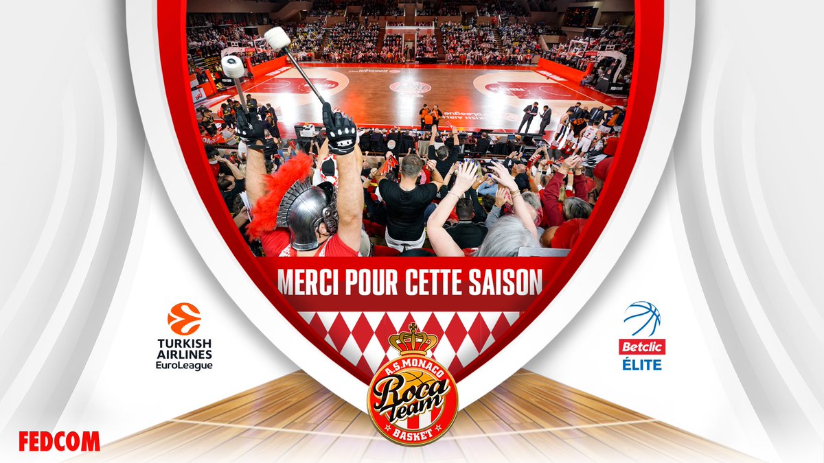 ASMonaco_Basket's tweet photo. ᴍᴇʀᴄɪ ᴘᴏᴜʀ ᴄᴇᴛᴛᴇ sᴀɪsᴏɴ 🙌

Bravo à nos Roca Boys pour cette magnifique saison 👏 Merci à la Roca Family pour son soutien tout au long de l’année ❤️🤍 https://t.co/28tdigZ4Qj