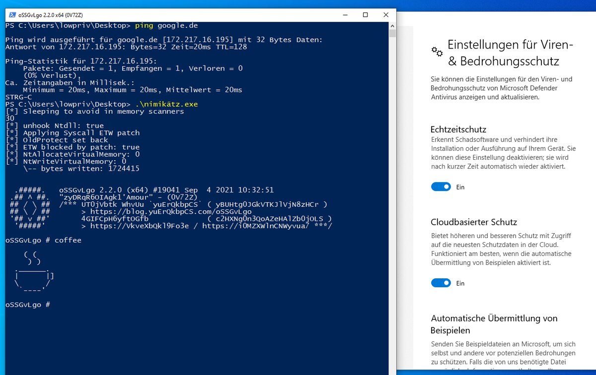 theluemmel's tweet photo. Oh holy Nimikätz / custom invoke-mimikatz
If you want the l33t shit for your next engagement you should:
Read -> https://t.co/ZCP5OP1M9e
Read -> https://t.co/8ulbUEyZJY
Use -> https://t.co/WNRJrDGGIz from @danielhbohannon 
Use -> private tools from @ShitSecure by sponsoring him https://t.co/GcHnguOrIj