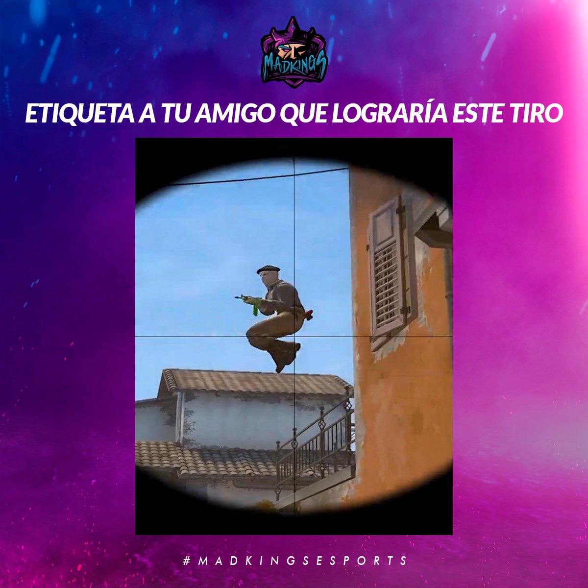madkingsesports's tweet photo. ¡Etiqueta a tu amigo que lograría este tiro! 👌🏻
Todos tenemos un amigo con alma de awper en el equipo. 🔥👊🏻
#GOMADKINGS #CSGO #SHOOTERGAME #VIDEOGAMES #TEAMWORK #GAMESGEEK #GAMERLIFE #GAMES #ESPORTS https://t.co/WZvXIwmX5e