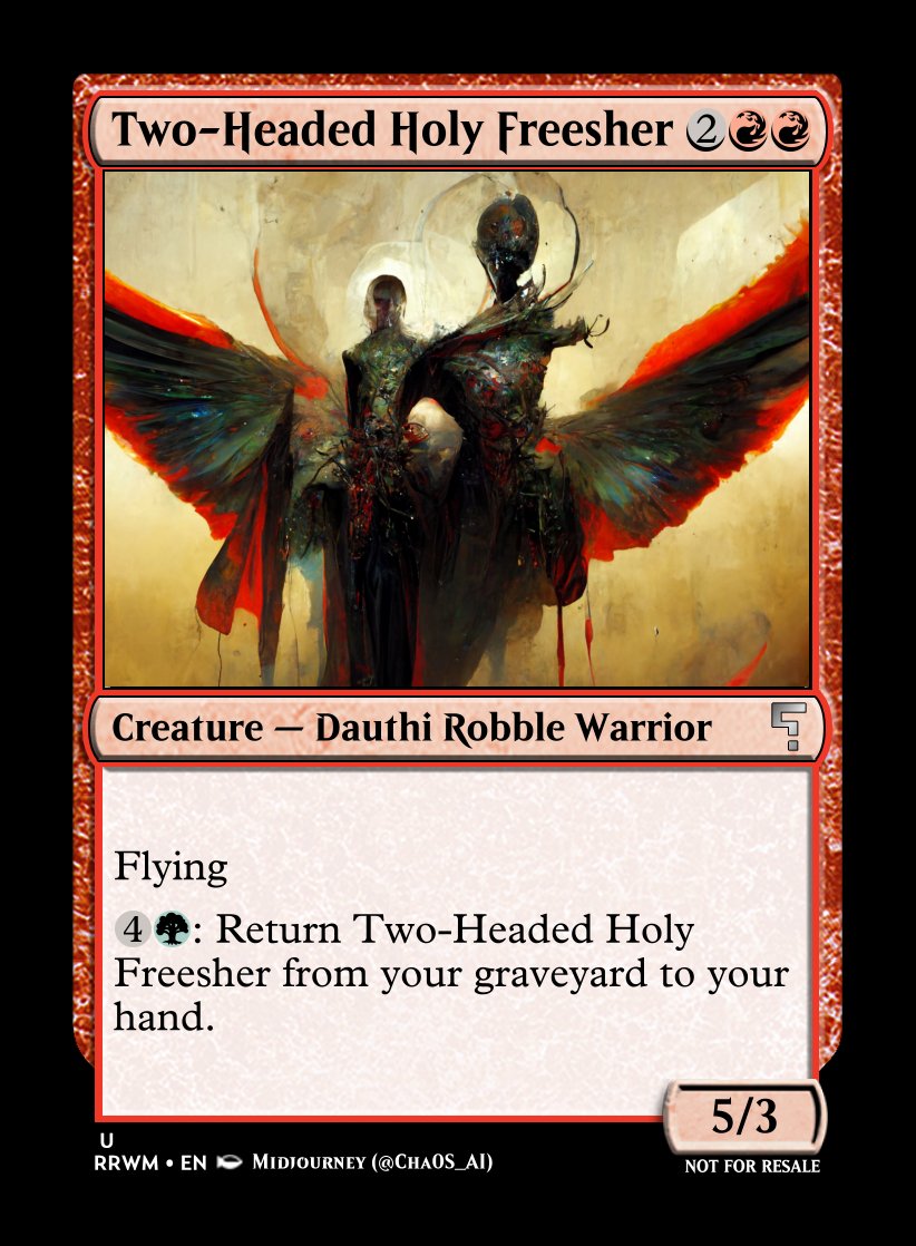 RoborosewaterM's tweet image. Two-Headed Holy Freesher (Art by @Ancient_Chaos) 
#MagicTheGathering #AiArtwork