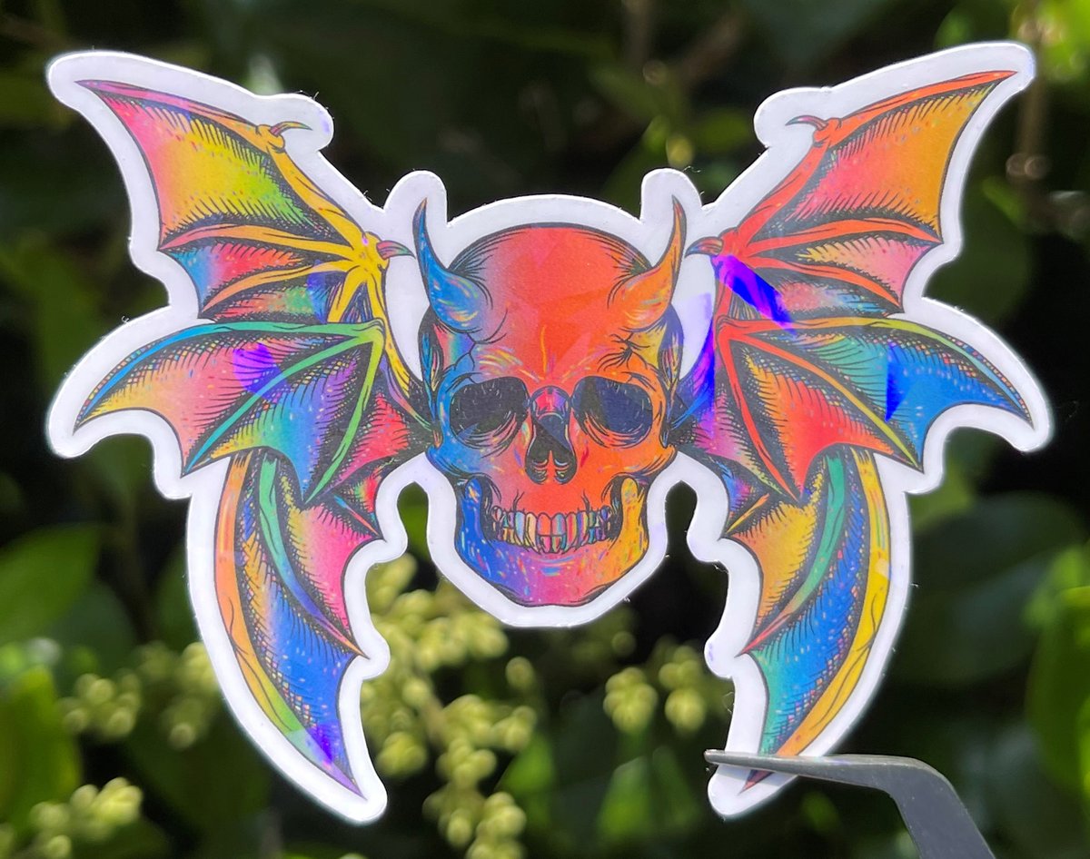HerDaughtersDes's tweet image. Skull with Horns and Wings Sticker Holographic Laminate
 herdaughtersdesign.com/product-page/s… 
#skull #skullsticker #skulldevilsticker #skulldevil #skullhorns #skullwings #skulllove #skulls #skullart #skulladdict #macabreart #gothic #holographicskull #herdaughtersdesign #sticker #stickers