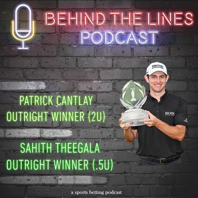 _BehindThePod's tweet photo. We’re live betting another PGA Tournament with a couple outrights heading into the final round. Both these guys have dominated in total strokes gained thus far and we believe both have a high chance to win #BTLBets #PGATour
Cantlay +125
Theegala +1100 https://t.co/yiVn9HMcZx
