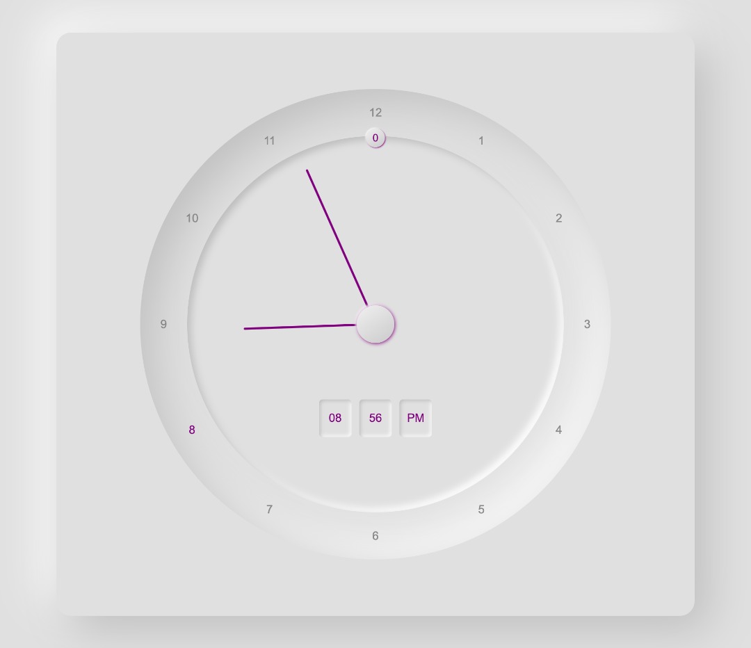 MohammedFactman's tweet photo. Checkout this Neumorphic Clock Design https://t.co/JeLjW89NGg I need more ideas to improve it. #NeoClock #Factman https://t.co/DTzASpyFrR