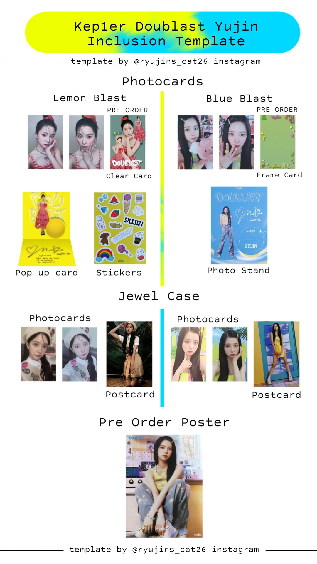 Ryujins_cat26 on Twitter: "KEP1ER DOUBLAST TEMPLATE : YUJIN, XIAOTING