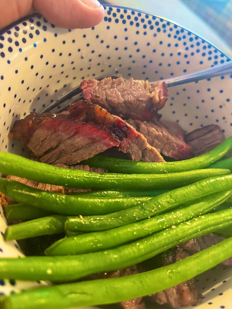 2thewilberforce's tweet photo. Smoked a brisket today. All day. The Burnt Ends are insane. The Green Beans with Sea Salt are amazing too. 

#ManCanCook https://t.co/7Iy6PnscqK