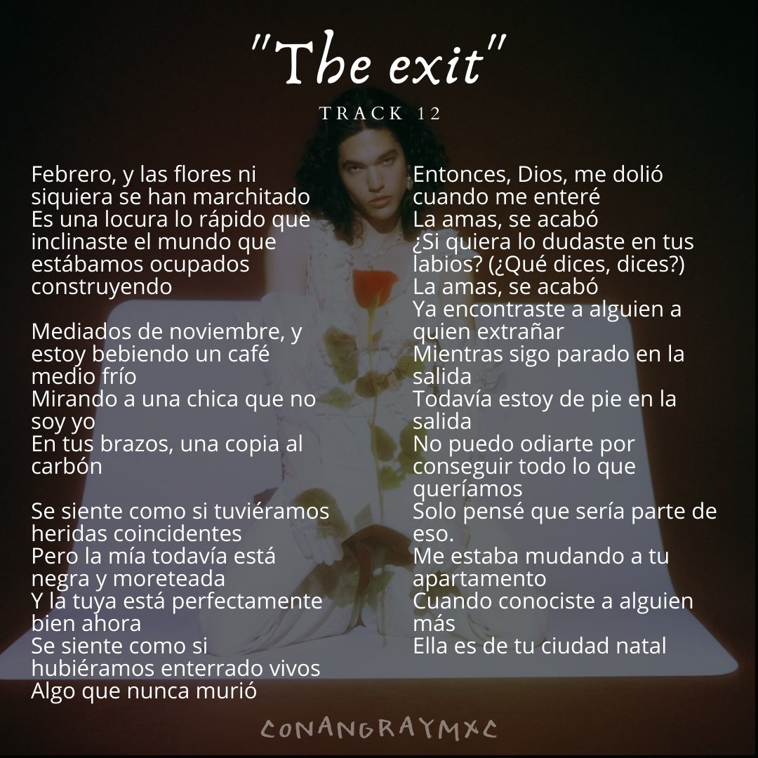 Conan Gray México ⭐ on X: 12. The exit 🛎  / X