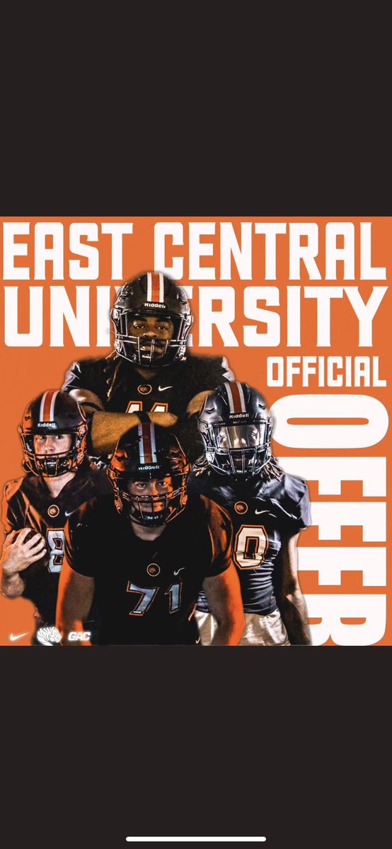 #AGTG After a great Conversation with <a href="/LitrentaJohn/">John Litrenta</a> I’m proud and blessed to receive my first offer at East Central University!! <a href="/ECUTigersFB/">ECU Tigers Football</a> <a href="/NBUnicornFB/">NB Unicorn Football</a> @prochazka_seth