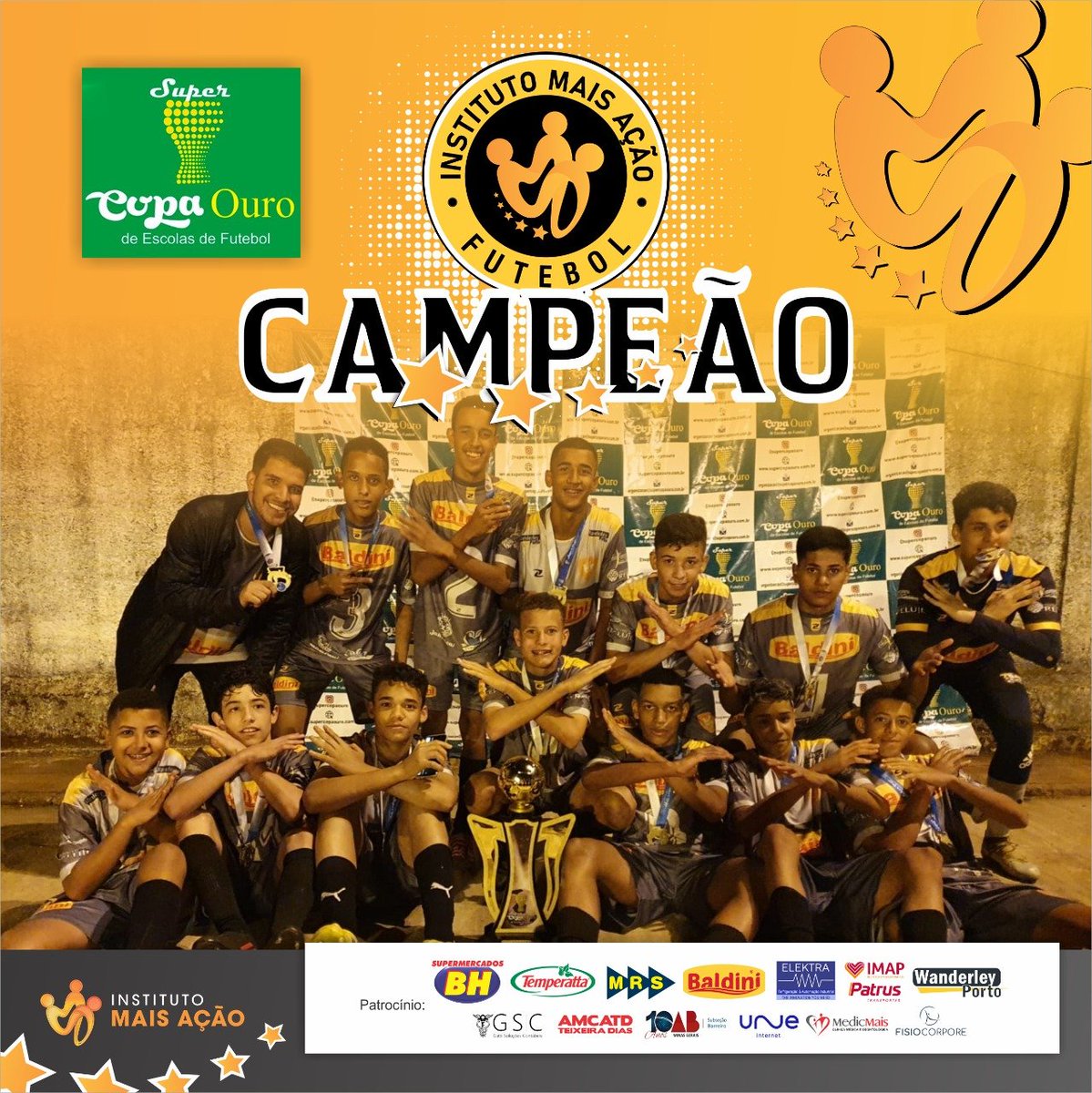 maisacaoesporte's tweet photo. -
🏆 RECEBAAAAAA!!!
O Mais Ação Futebol é campeão da Copa Ouro 2022, categoria sub-15.
Parabéns atletas, comissão técnica e torcida!
#jogabola
#jogador
#campeão
#futebol #parademinas
--- https://t.co/4Tavd2ZEPh