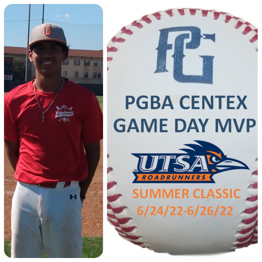 PGBA centex UTSA Summer Classic GAME DAY MVP

Laredo Cardinals 
Ricky Covarrubias # 25
High school: Laredo United High School 
Grad Year: 2023
@RickyCovarrubiai5
<a href="/Texas_PG/">Perfect Game Texas</a>BA @Texas_PG