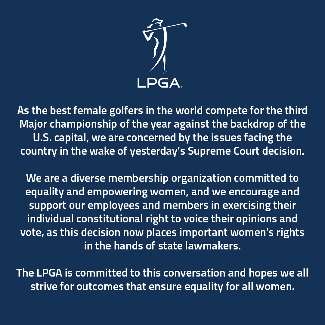 A message from the LPGA.