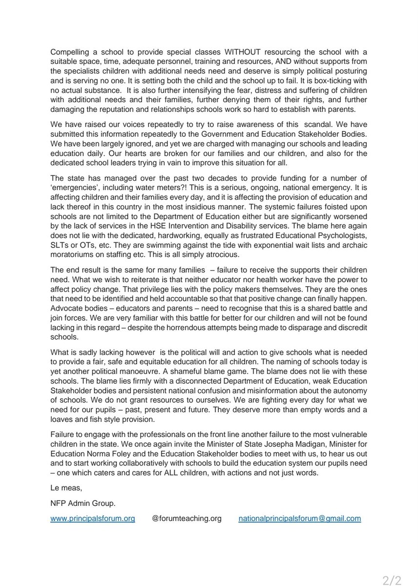 ForumTeaching's tweet image. NPF Statement June 25th 2022
@josephamadigan @NormaFoleyTD1 @INTOnews @IPPN_Education @CatholicPrimary @EducateTogether @NABMSE @newschambers @VirginMediaNews @drivetimerte @RTE_PrimeTime @IrishEducation @InclusionIre @AsIAmIreland