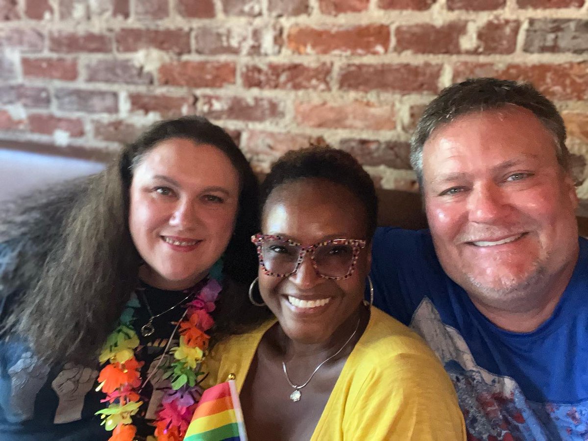 swdelta7's tweet photo. It was nice to hang out with this lady today - and have a couple of drinks. It was wonderful to see the community come together in its colorful glory! #SalisburyPRIDE #PROUDally https://t.co/R2Z0nfmDs4