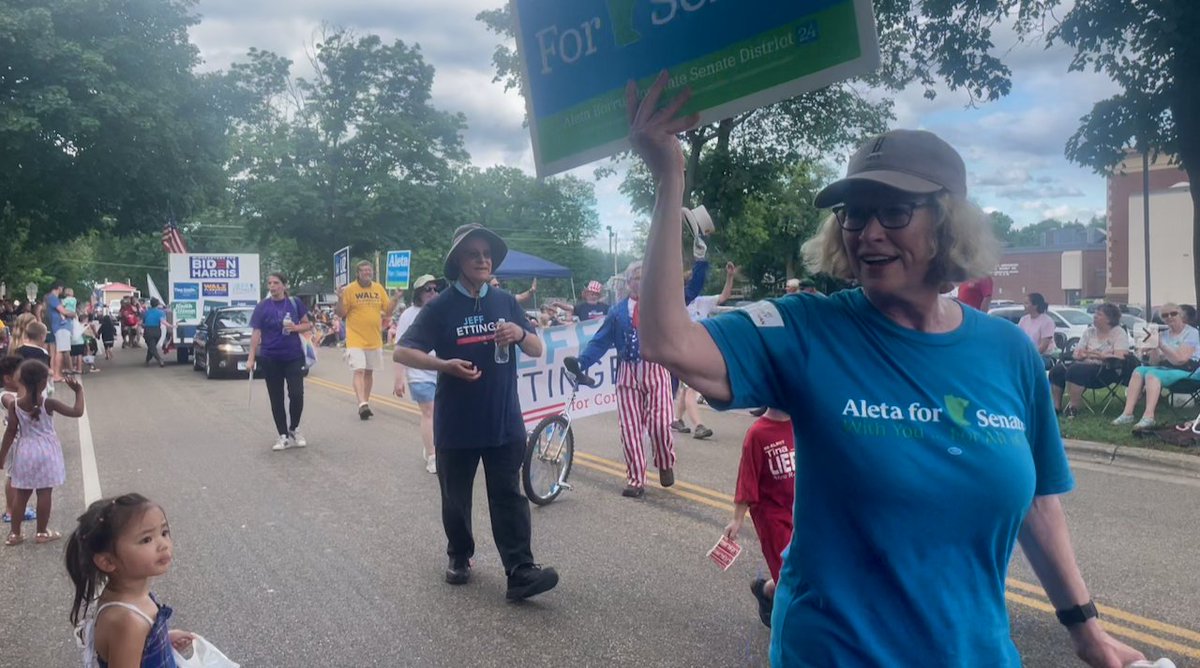 Joy and connection are essential to winning the future we want. Our big DFL contingent in the Rochesterfest parade was full of joy, &amp; our neighbors responded. #VoteBlue2022 #rochmn