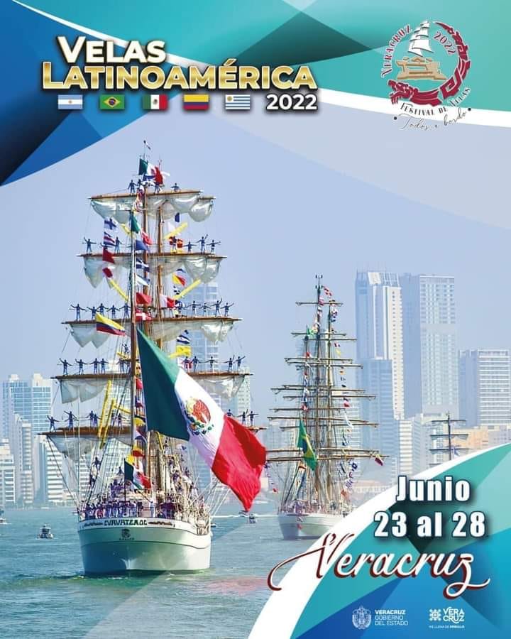 guiaconurbada's tweet photo. Gobierno del Estado de Veracruz invita:
⛵✨ Del 23 al 28 de junio te esperamos en el Puerto de #Veracruz para vivir el Festival de Velas Latinoamérica 2022.
Podrás disfrutar de un desfile de grandes veleros, actividades y espectáculos. 🎊🙌🏻 https://t.co/Nb7f7yzWZD