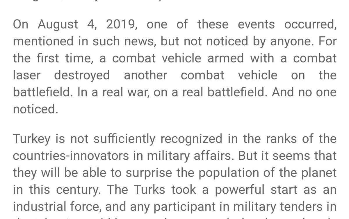 @ErezNeumark @okuraydin @Apollo55880297 @gamw_ta @lenaargiri I think you didn't read the second link.  Turkiye is the first to bring down a drone (Chinese wing long 2) over the battle field using laser . So drones, missiles  etc...  3 years ago 2019. So you asked a question and I provided the answer. Do you agree?