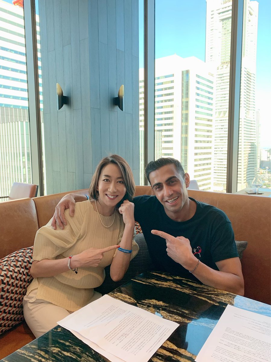 nagano_t's tweet photo. シリア難民であり、東京2020難民選手団の水泳代表として活躍したイブラヒムさんが来日🏊イブラヒムさんは爆撃で右足を失いギリシャに難民として逃れながら、夢を諦めず五輪出場を果たしました✨障害のある難民のために活動しています。日本の皆さんによる難民支援に心からありがとうとのことです😃 https://t.co/4M17WzFxR3